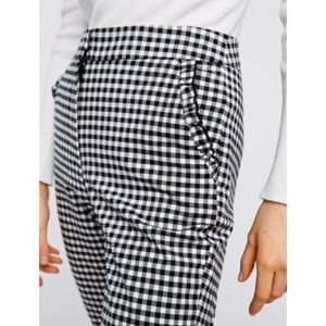 Zara gingham trouser with ruffle pocket detail